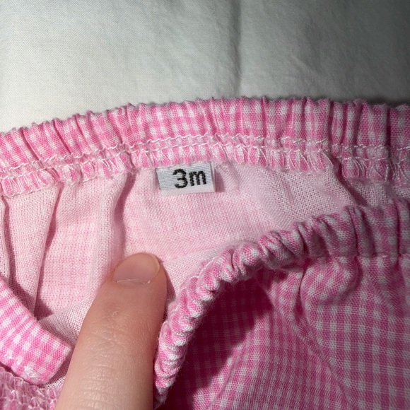 White and Pink Kids Sleeveless Top and Bloomers Set - Picture 3 of 3